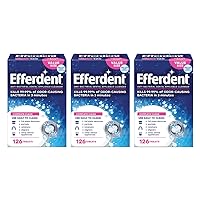 Efferdent Retainer Cleaning Tablets, Denture Cleaning Tablets for Dental Appliances, Complete Clean , 126 Count, (Pack of 3)