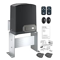 Up to 1800lb or 40ft Automatic Sliding Gate Opener with 2 Remote Control Complete Kit Powerful Electric Opening Chain Drive Rolling Gate Motor Heavy Duty Slide Gate Opener for Driveway