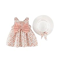 Toddler Baby Girl Suspender Ruffled Skirt Dress Bow Design Dress Summer Princess Dress for Posh Fashion Girls