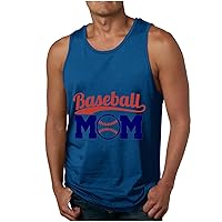 Men's Summer Tank Tops Sleeveless Baseball Print Tee Beach Breathable Quick Dry Shirts Gym Bodybuilding Muscle Top