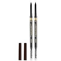 L'Oreal Paris Makeup Brow Stylist Definer Waterproof Eyebrow Pencil, Ultra-Fine Mechanical Pencil, Draws Tiny Brow Hairs and Fills in Sparse Areas and Gaps, Dark Brunette, 0.11 Ounce (Pack of 2)