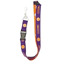 NCAA Two-Tone Lanyard with breakaway safety clasp and easy-remove clip for keys or ticket holder