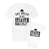 Say Hello to My Little Friend Shirts Matching Father Son Shirts Bodysuit Clothing