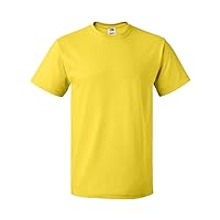 Fruit of the Loom Men's 5.4 oz. Cotton T-Shirt, Yellow, Medium
