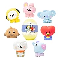 Hamee LINE Friends BT21 (Baby) [Surprise Capsule Series] Cute Water Filled Squishy Toy [Birthday Gift Bags, Party Favors, Gift Basket Filler, Stress Relief Toys] - 7 Pc. (All Characters)