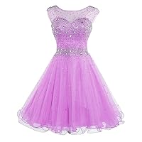 Women's Short Beading Prom Cocktail Party Homecoming Dress