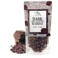 Green Jay Gourmet Dark Chocolate Raisins - Handmade & Fresh Dark Chocolate Covered Raisins - Great Gift for Chocolate Lovers - 8 Ounce Resealable Bag