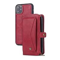 LOFIRY- Case for iPhone 14/14 Plus/14 Pro/14 Pro Max Multi-Functiona Flip Folio Zipper Case with Card Slots and Detachable Back Cover (14 Pro 6.1