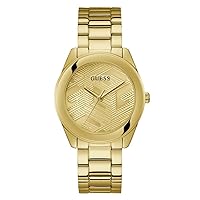 GUESS Women's 40mm Watch - Gold Tone Bracelet Champagne Dial Gold Tone Case
