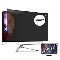 Computer Privacy Screen Filter 21.5 Inch, 9H Hardness Hanging Computer Screen Privacy Shield Compatible with 16:9 Widescreen Monitor, Eye Protection and Blue Light Blocks………