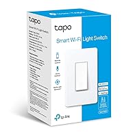 Tapo Smart Light Switch, Single Pole, Neutral Wire Required, 2.4GHz Wi-Fi Light Switch Compatible with Alexa and Google Home, UL Certified, No Hub Required, White (Tapo S500)