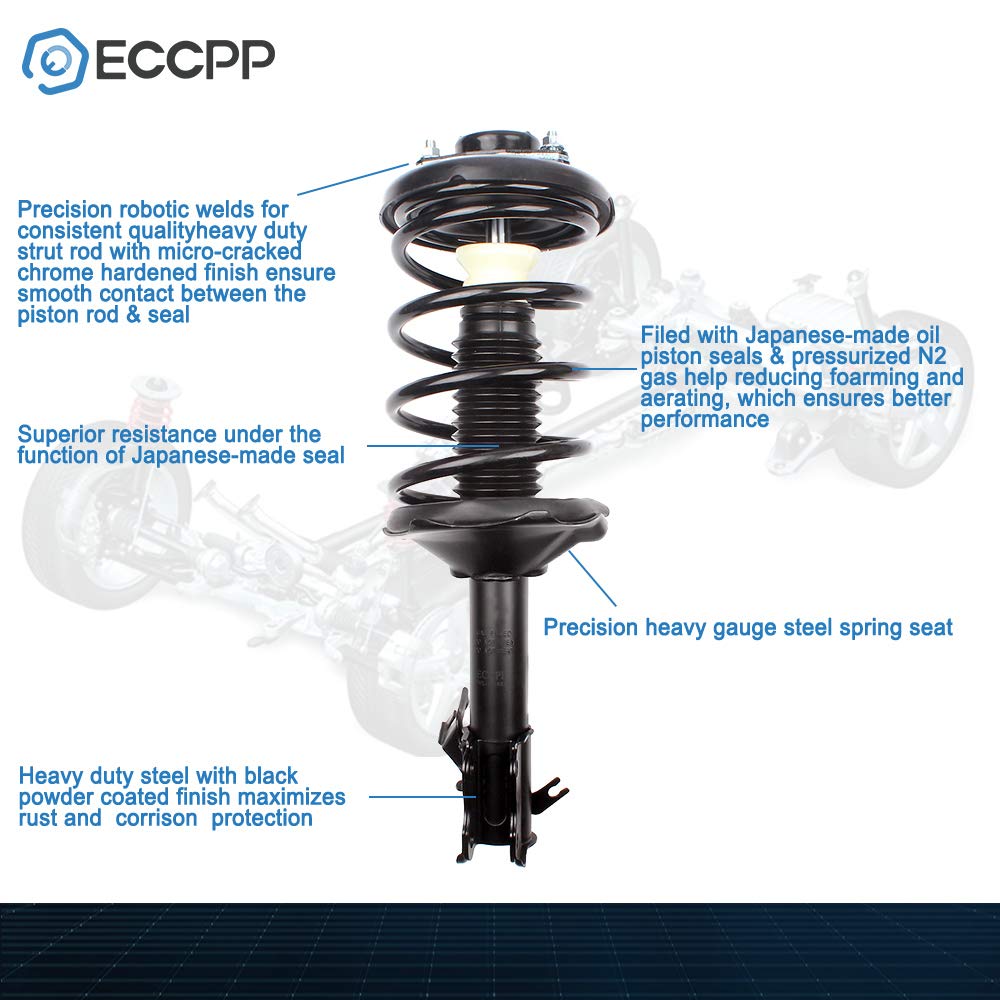 ECCPP Complete Struts Spring Assembly Front Struts Fit for 2001-2005 for BMW 320i/330i/325i2000 for BMW 323Ci/328Ci 1999-2000 for BMW 323i/328i 2001-2006 for BMW 325Ci /330Ci - FOR RWD