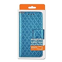 Reiko 3 in 1 Rhombus Pattern Wallet Case with 3 Cardholders for iPhone 6 Plus 5.5inch, iPhone 6S Plus 5.5inch - Retail Packaging - Blue
