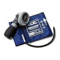 ADC 703RB Diagnostix Model 703 Professional Palm Style Aneroid Sphygmomanometer with Adcuff Nylon Blood Pressure Cuff, Adult, Royal Blue