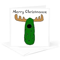 Greeting Card - Funny Christmas Moose is a Pickle - Holidays