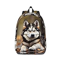Cute Huskys Large Capacity Backpack, Men'S And Women'S Fashionable Travel Backpack, Leisure Work Bag,