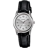 Casio Women's LTPV001L-7B Black Leather Quartz Watch