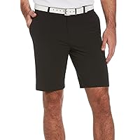 Men’s 9” Flat Front Horizontal Textured Golf Shorts, 4-Way Stretch, Moisture-Wicking, Sun Protection