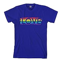 Threadrock Men's Gay Pride Rainbow Love T-Shirt