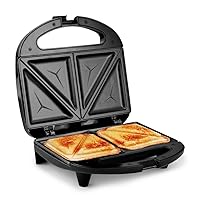 ESM2207 Maxi-Matic Sandwich Panini Maker Grilled Cheese Machine Tuna Melt Omelets Non-Stick Surface, 2 Slice, Black