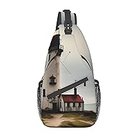 Old Lighthouse-Standard-Scale-2_00x Sling Backpack Multipurpose Crossbody Bag Sling Bag Daypack For Travel Hiking Sports
