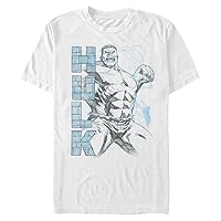 Marvel Big & Tall Classic Anger Problems Men's Tops Short Sleeve Tee Shirt, White, 3X-Large