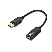 SIIG DisplayPort to HDMI 4K @30Hz Adapter Cable for DP Enabled Desktops and Laptops - Male to Female Connector - with Locking Latches