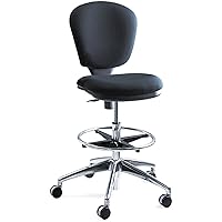 Safco, Metro Extended-Height Chair, Ergonomic Office Chair, Height Adjustable Rolling Chair with Swivel Base, Padded Black