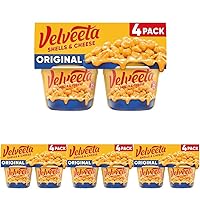 Velveeta Shells & Cheese Original Microwavable Macaroni and Cheese Cups (4 ct Pack, 2.39 oz Cups) (Pack of 4)