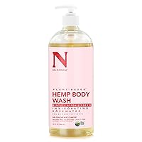 Dr. Natural Hemp Body Wash, Rose, 32 oz - Pure Plant-Based Body Wash - Deep Cleansing and Moisturizing with Organic Shea Butter - Enriched with Hemp Seed Oil - Suitable for Sensitive Skin