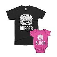 Threadrock Burger & Slider Infant Bodysuit & Men's T-Shirt Matching Set