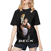 Jeff Beck Baseball T Shirt Womens Fashion Tee Summer Crew Neck Short Sleeves T-Shirts Black