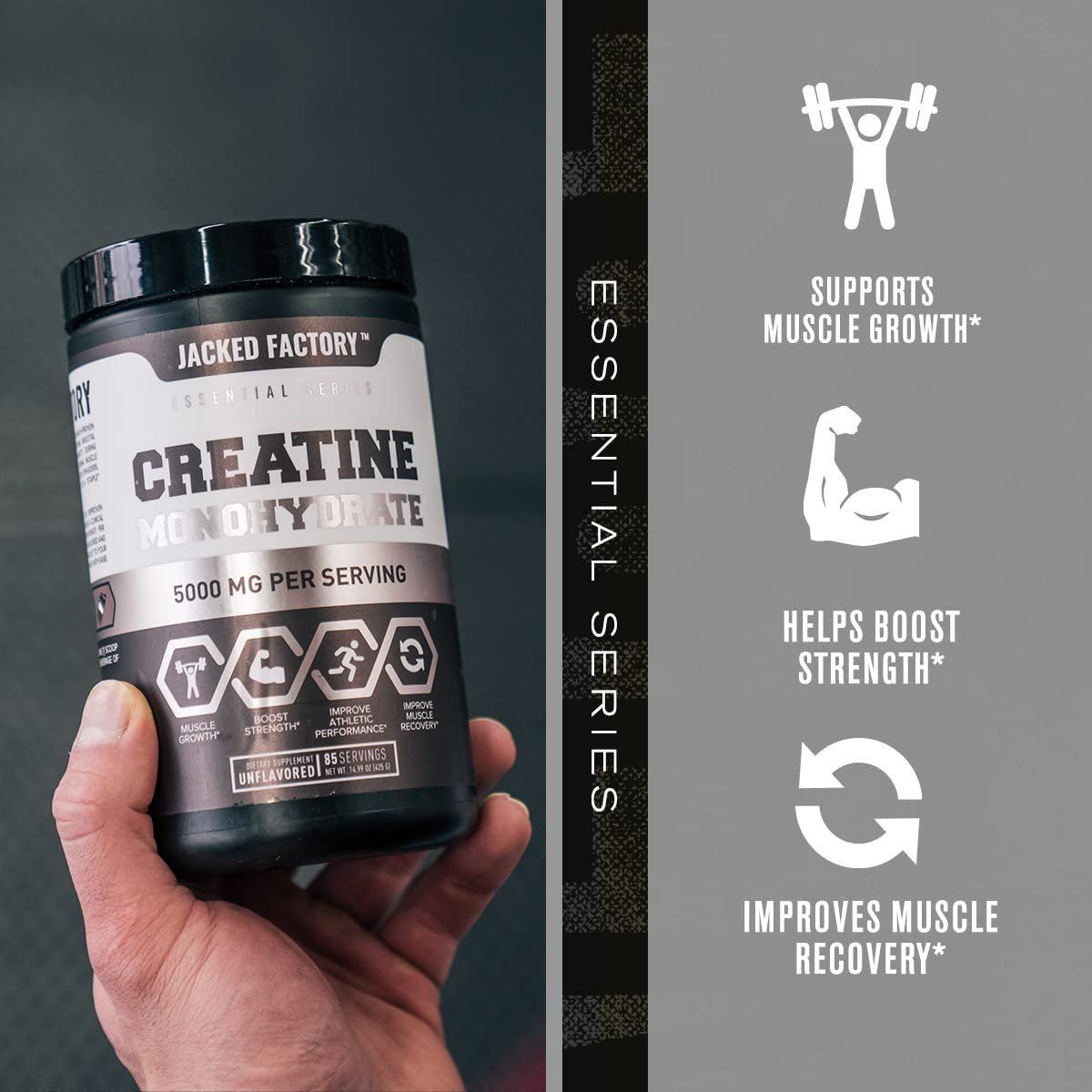 Nitrosurge Pre-Workout & Creatine Monohydrate - Pre Workout Powder With Creatine for Muscle Growth, Increased Strength, Endless Energy, Intense Pumps - Cherry Limeade Preworkout & Unflavored Creatine