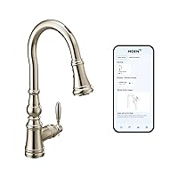 Weymouth Polished Nickel Smart Faucet Touchless Pull-Down Sprayer Kitchen Faucet with Voice and Motion Control, S73004EV2NL
