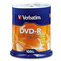 Verbatim 49088 Life Series 97177 16x DVD-R Silver 100/Pack