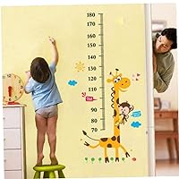 1set Creative Giraffe Animals Height Chart Kids Wall Stickers Removable Height Chart Measure Wall Sticker Decal for Kids Baby Room