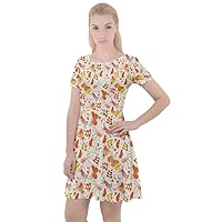 CowCow Womens Watercolor Beetles Insect Bee Butterfly Butterflies Bugs Dragonfly Cap Sleeve Velour Dress
