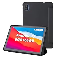 Tablet 10 inch Android 13 Google Tablets for Adults 8GB(4+4) 64GB 1TB Expandable, 10.1 Android Tablet PC with 5G WiFi 6 Computer Tablet 10+ inch, GMS Tablet IPS Touch Screen Dual Camera Metal Case
