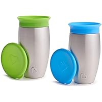 Munchkin Miracle Stainless Steel 360 Sippy Cup (Blue/Green)