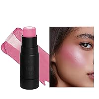 Cream Blusher Stick Face Makeup - Face Contour Blusher Stick for Cheeks Lips Face Contour Stick Highlighter Makeup Sticks for All Skin (6#PINK ICE, 0.28 oz)