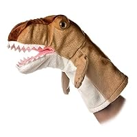 Aurora® Interactive Hand Puppet T-Rex Stuffed Animal - Storytelling Adventures - Playful Learning - Brown 10 Inches