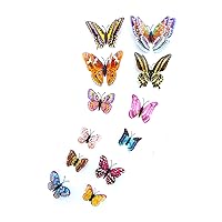 12pcs 3D Glowing in The Dark Butterfly Wall Decorative Stickers Luminous Butterfly Wall Decals Wall Decoration for Home Luminous Wall Stickers