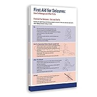 MEEEID First Aid For Seizure Guide Poster Seizure First Aid Poster (7) Canvas Painting Wall Art Poster for Bedroom Living Room Decor 08x12inch(20x30cm) Frame-style