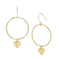 Soho Womens Puffy Heart Stud Earrings