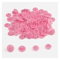 NIUK 50sets 12mm Resin Round Plastic Snaps Button Fasteners Quilt Cover Sheet Button Garment Accessories for Baby Clothes Clips DIY 0920 (Color : Pink)