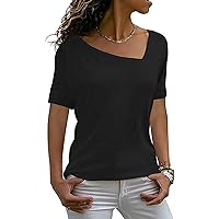Workout Clothes for Women,Womens Summer Lace Tops Short Sleeve V Neck Polka Dot Blouses Shirts Womens Top