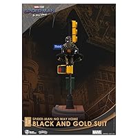 Beast Kingdom Spider-Man: No Way Home: Black & Gold DS-102 D-Stage Diorama Statue, Multicolor