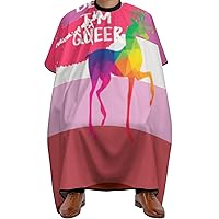 Oh Deer I Am Queer Gay LGBT Barber Cape Adult Haircut Cape Hairdressing Apron for Home Salon Barbershop