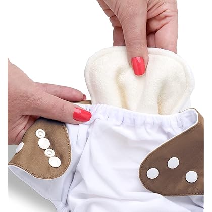 Nora's Nursery Baby Cloth Pocket Diapers Bamboo Inserts 1 Wet Bag 10 Pack Soft Bamboo