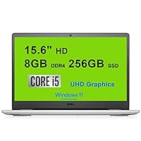Dell Inspiron 15 3000 3501 Business Laptop 15.6 HD Anti-Glare Narrow Border WVA Display | Intel 4-Core i5-1035G1 Processor | 8GB DDR4 256GB SSD | Intel UHD Graphics HDMI Webcam Win11Pro Silver Renewed